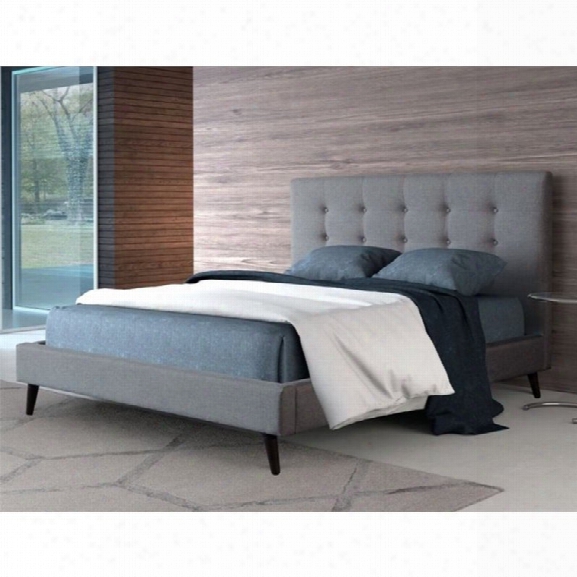 Zuo Modernity Upholstered Queen Bed In Gray
