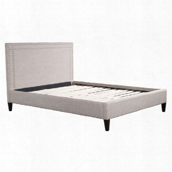 Zuo Renaissance Upholstered King Bed In Dove Gray
