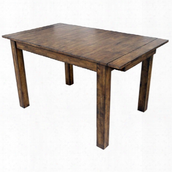 A-america Mariposa Extendable Butterfly Dining Table In Rustic Whiskey