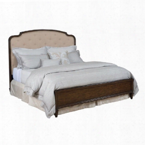 American Drew Grantham Hall King Upholstered Bed In Coffee