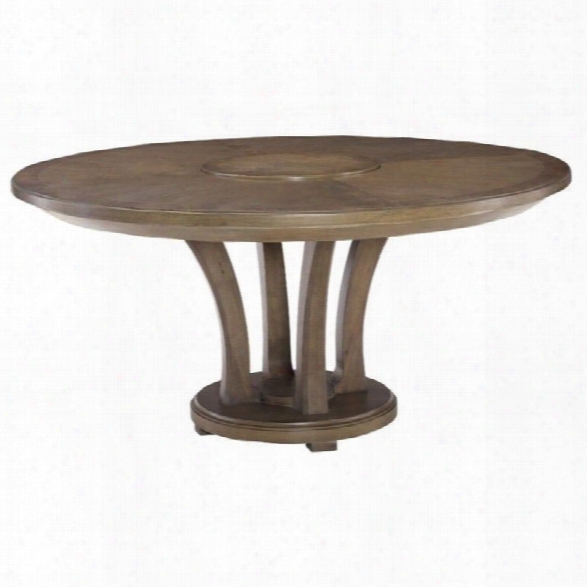 American Drew Park Studio 62 Round Wood Dining Table In Taupe