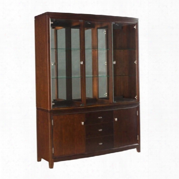 American Drew Tribecca China Cabinet In Root Beer Finish