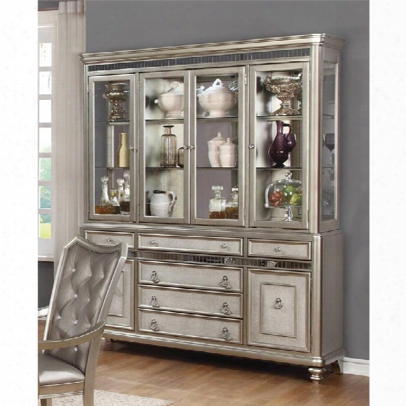 Coaster China Cabinet In Metallic Platinum