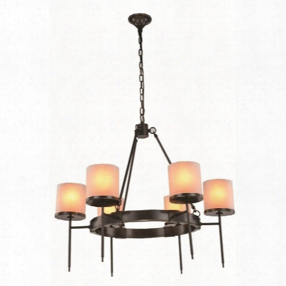 Elegant Lighting Bradford 35 6 Light Chandelier In Bronze