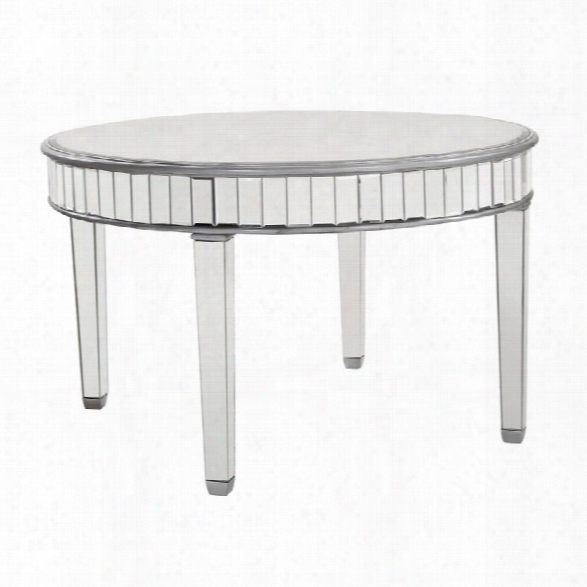 Elegant Lighting Chamberlan Mirrored Round Dining Table