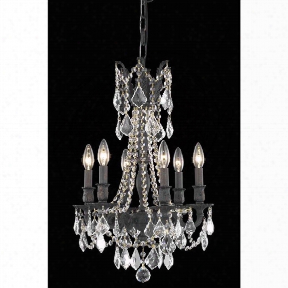 Elegant Lighting Rosalia 16 6 Light Elegant Crystal Chandelier