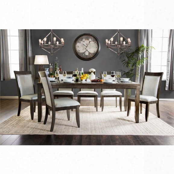 Furniture Of America Bonet Extendable Dining Table In Gray