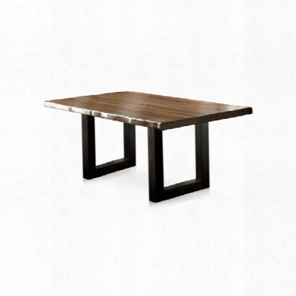Furniture Of America Buntix Dining Table In Tobacco Oak