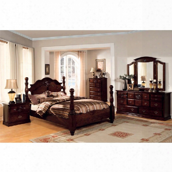 Furniture Of America Cathie 4 Piece King Bedroom Set