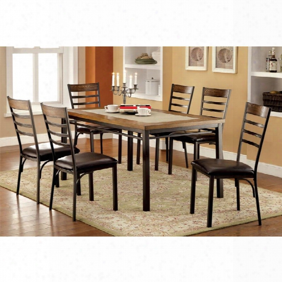 Furniture Of America Cowan Dining Table In Bronze