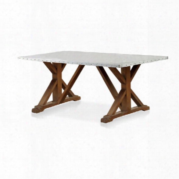 Furniture Of America Georgie Dining Table In Natural Tone