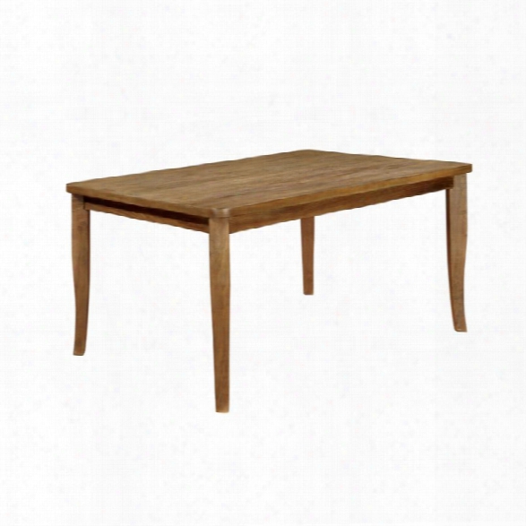 Furniture Of America Halen Dining Table In Natural Oak