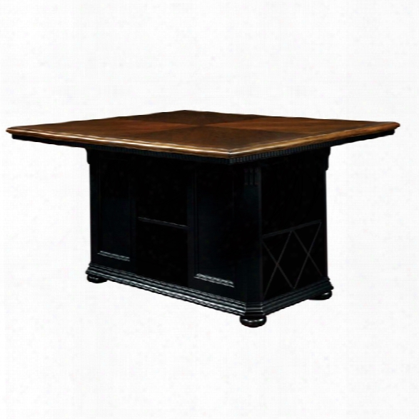 Furniture Of America Hendrix Counter Height Dining Table In Black