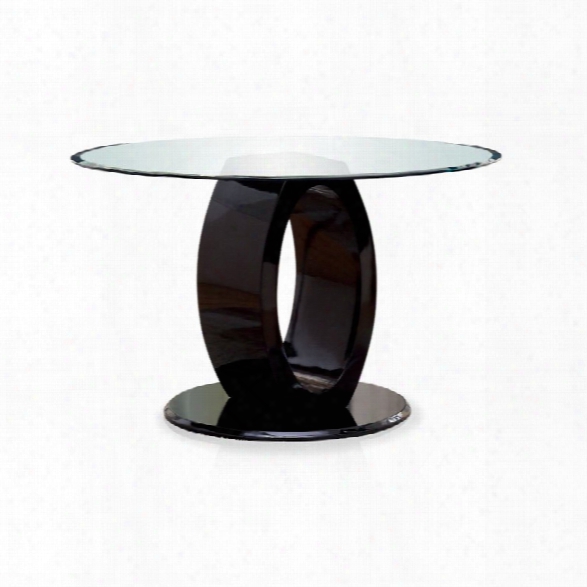 Furniture Of America Hugo Round Dining Table In Black