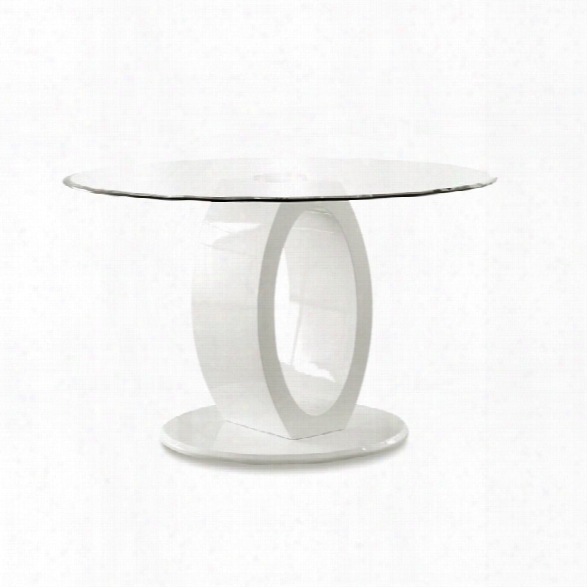 Furniture Of America Hugo Round Dining Table In White