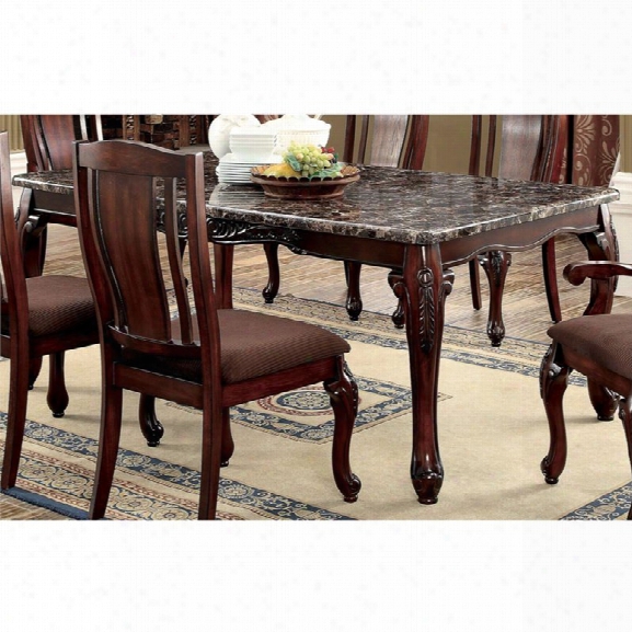 Furniture Of America Jamis Dining Table In Brown Cherry