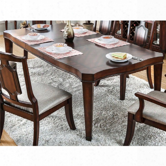 Furniture Of America Kamella Traditional Dining Table In Brown Cherry