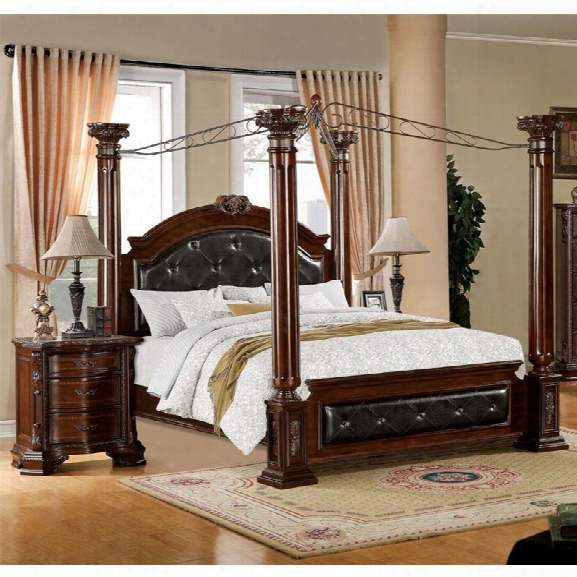 Furniture Of America Luxon 2 Piece California King Canopy Bedroom Set