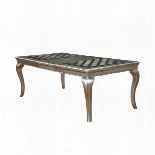 Furniture Of America Madelyn Extendable Dining Table In Silver