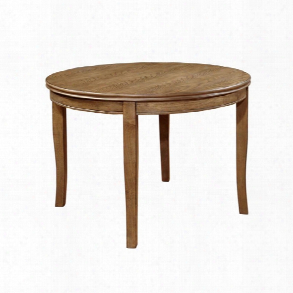 Furniture Of America Mantray Round Dining Table In Natural