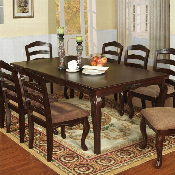 Furniture Of America Pienne Carved 78 Dinign Table In Dark Walnut