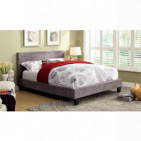 Furniture Of America Ramone King Upholstered Panel Bed In Gray