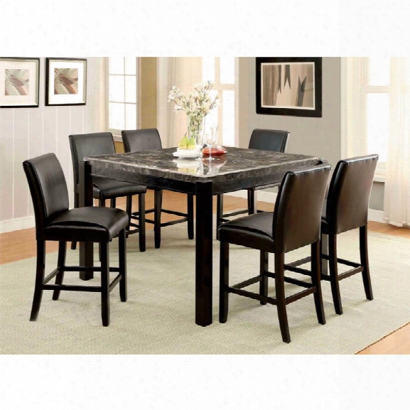 Furniture Of America Ramsy Counter Height Dining Table In Black