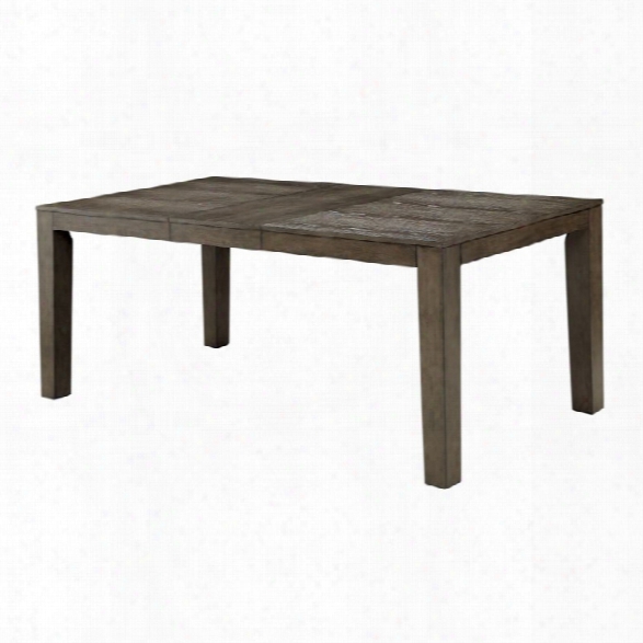 Furniture Of America Rutundid Extendable Dining Table In Gray