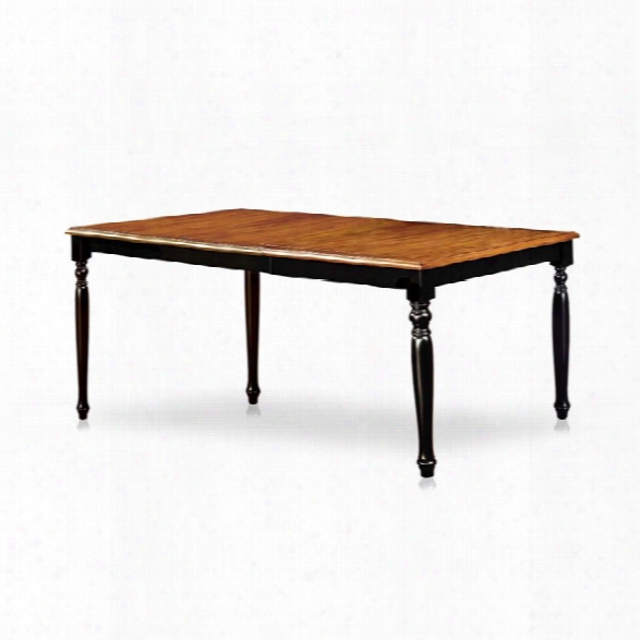 Furniture Of America Sallie Extendable Dining Table In Antique Oak