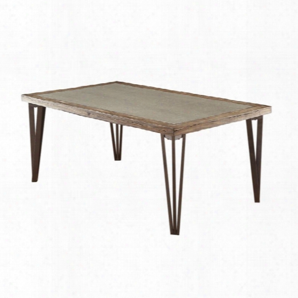 Furniture Of America Sibley Insert Dining Table In Weathered Elm