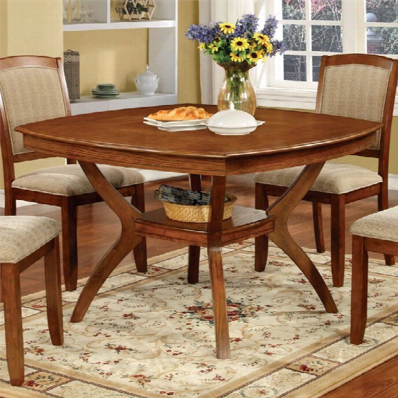 Furniture Of America Slother Square Dining Table In Oak