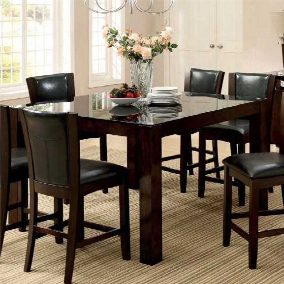 Furniture Of America Wagne Square Counter Height Dining Table