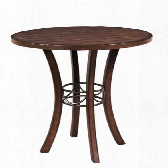 Hillsdale Cameron Wood Counter Height Table In Chestnut Brown