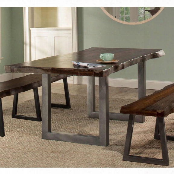 Hillsdale Emerson Dining Table In Gray Sheesham