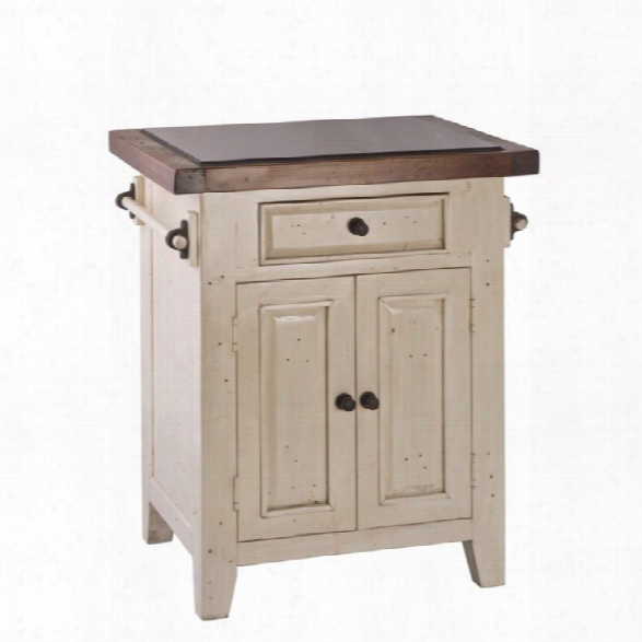 Hillsdale Tuscan Retreat Granite Top Kitchen Island In Country White