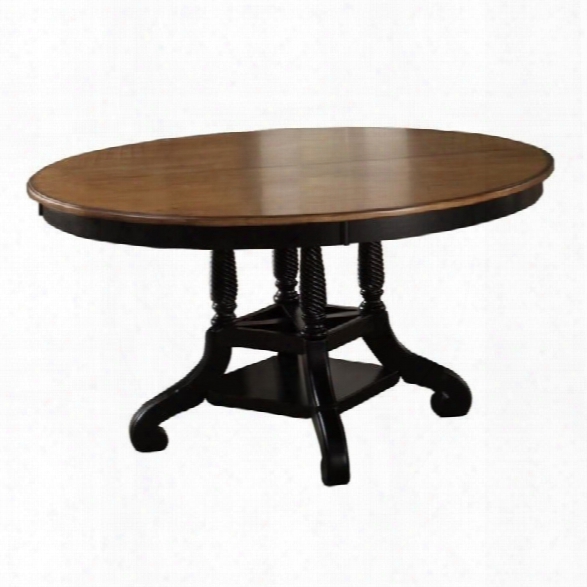 Hillsdale Wilshire Casual Dining Table In Black And Pine Finish