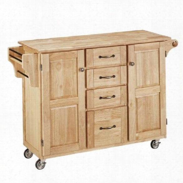 Home Styles Kitchen Cart In Natural Finish