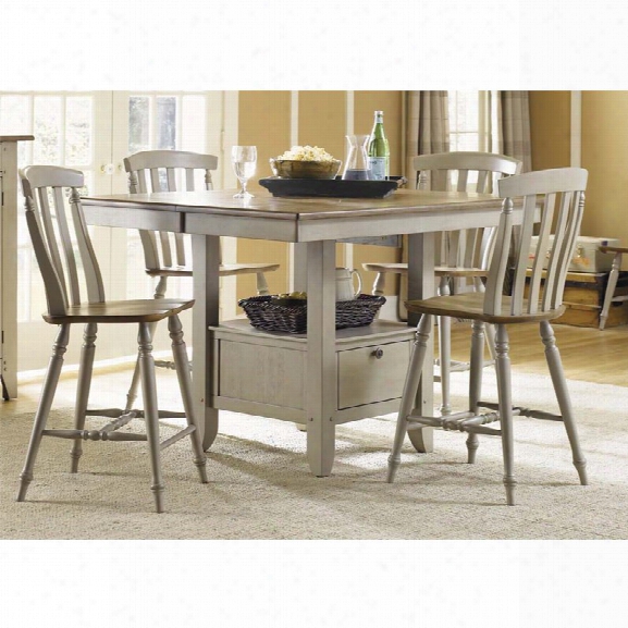 Liberty Furniture Al Fresco Counter Height Dining Table In Driftwood