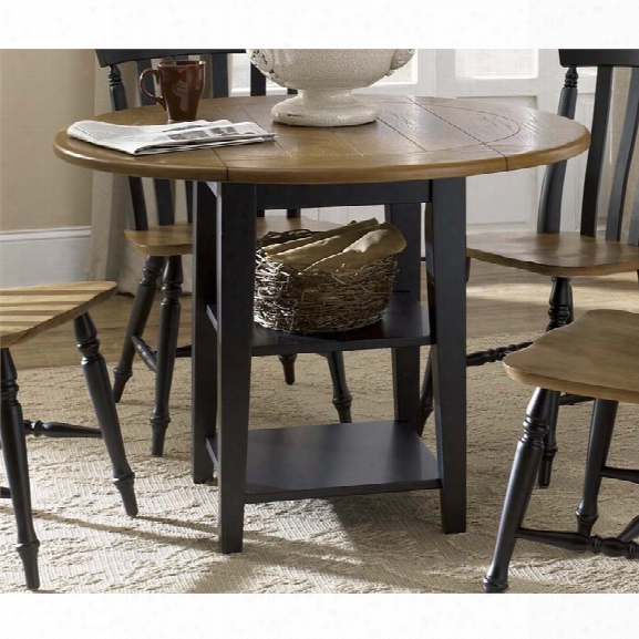 Liberty Furniture Al Fresco Ii Drop Leaf Dining Table In Black