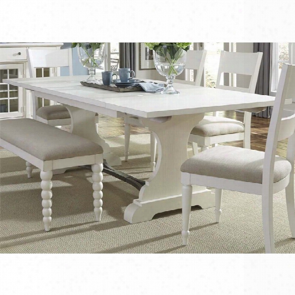 Liberty Furniture Harbor View Ii Trestle Dining Table In Linen