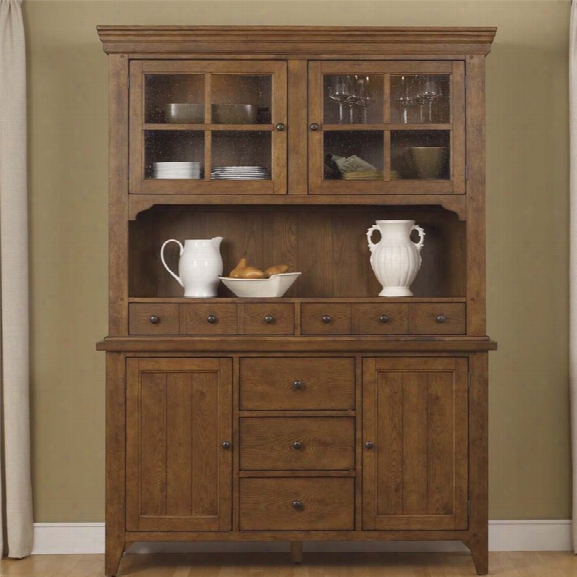 Liberty Furniture Hearthstone China Cabinet In Rustic Oak