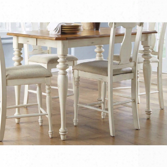 Liberty Furniture Ocean Isle Counter Height Dining Table In Bisque
