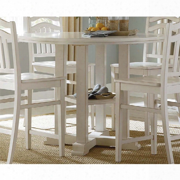 Liberty Furniture Summerhill Counter Height Dining Table In White