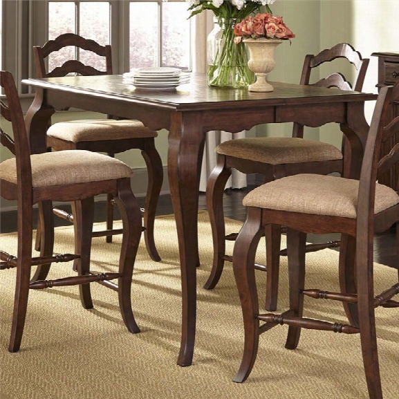 Liberty Furniture Woodland Creek Counter Height Dining Table In Russet