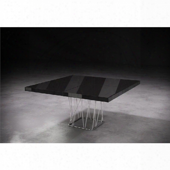 Modloft Clarges Dining Table In Black Lacquer