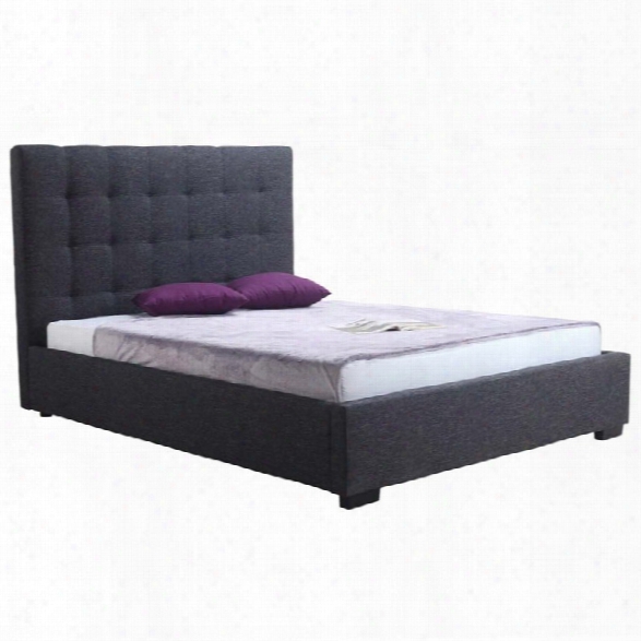 Moe's Belle Upholstered California King Storage Bed In Dark Charcoal