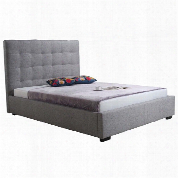 Moe's Belle Upholstered California King Storage Bed In Light Gray