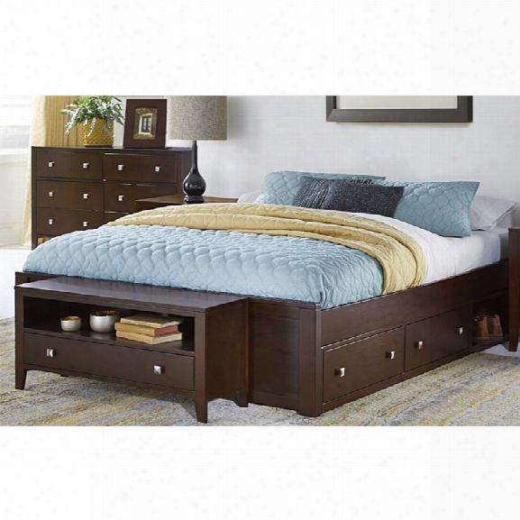 Ne Kids Pulse King Storage Platform Bed In Chocolate