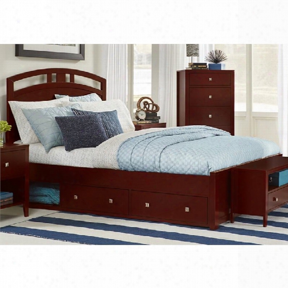 Ne Kids Pulse Queen Storage Bed In Cherry