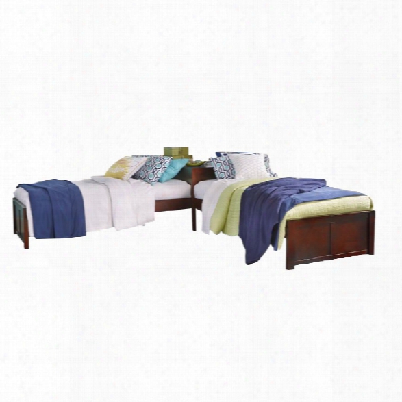 Ne Kids Pulse Twin L Shaped Bed In Cherry